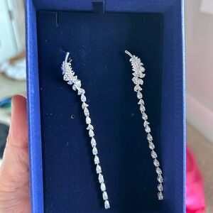 Swarovski Silver Crystal Drop Earrings